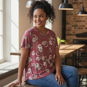 Monnuro | Floral print swing top